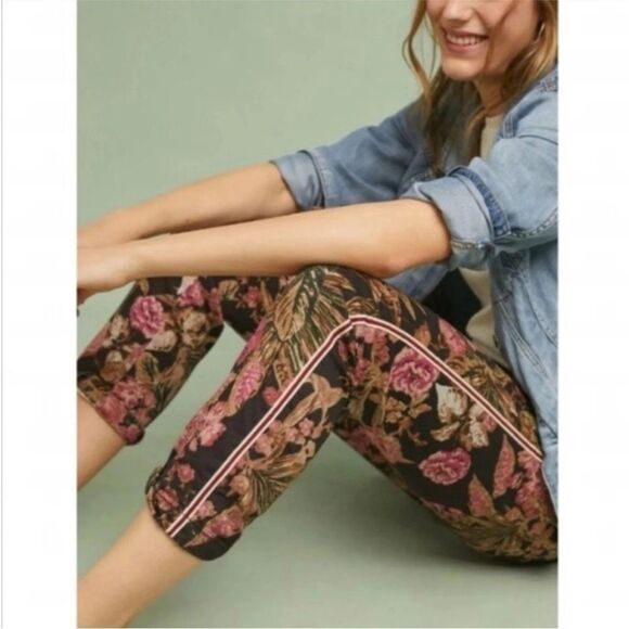 CH|NO by Anthropologie Relaxed Floral Pants Multicolored Pockets Sz 27 - Picture 3 of 17